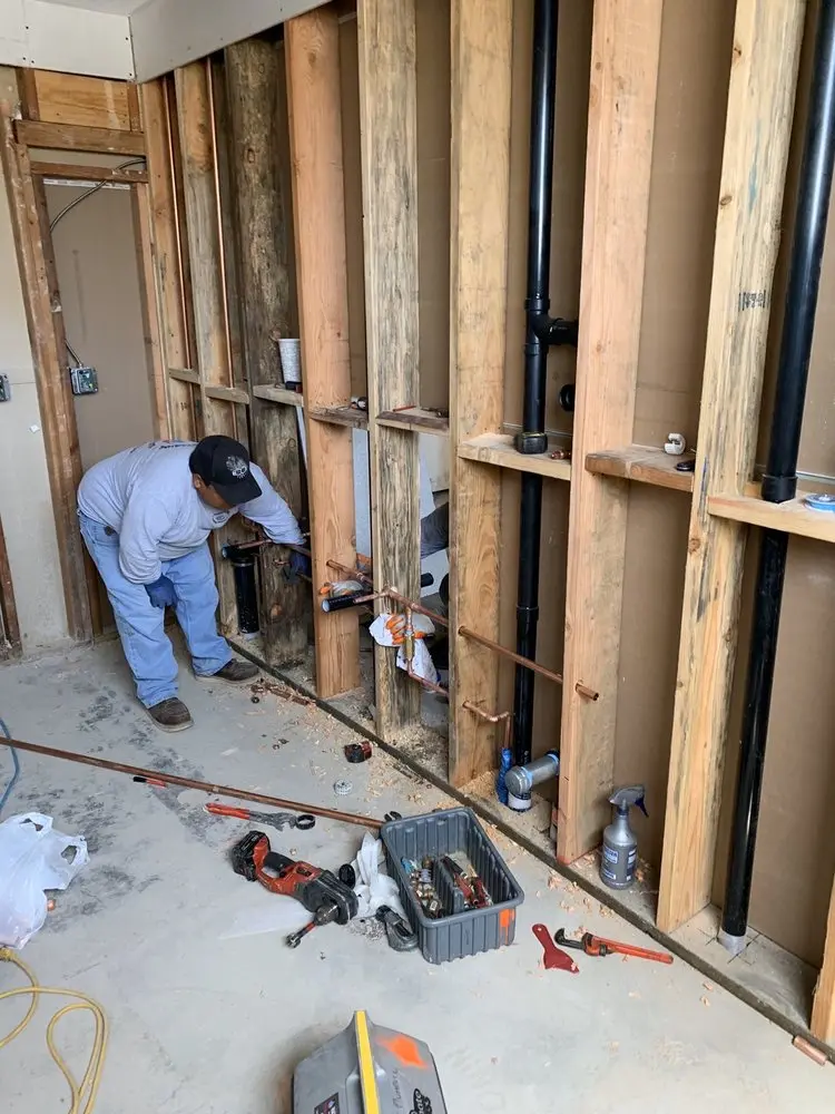 Commercial rough-in plumbing for Gas Line Repair in La Porte